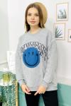 158712 Oversize Sardonlu Sweatshirt